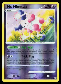 Mr. Mime 30/123 Rare Reverse Holo Mysterious Treasures Pokemon Card - Image 1
