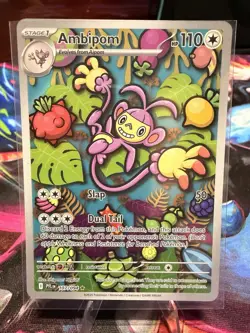 Ambipom 110HP Me02: Phantasmal Flames 107/094 Illustration Rare Holo Card - Image 1