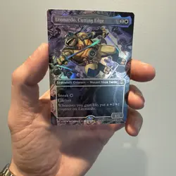 TMNT MAGIC R0211 Boarderless Foil Leonardo Cutting Edge - Image 2