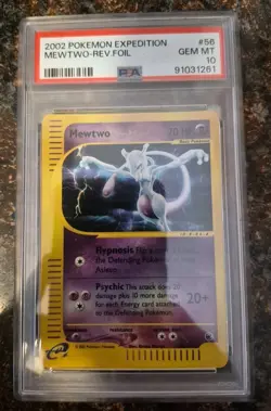 Mewtwo 56/165 reverse holo Psa 10 Expedition Pokemon Vintage Very Low Pop - Image 1