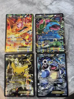 Pokemon TCG Pikachu, Venasaur, Blastoise, Charizard Jumbo Cards - Image 1