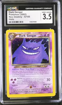 CGC 3.5 Dark Gengar 2002 Neo Destiny 6/105 Holo Pokemon Card - Image 1