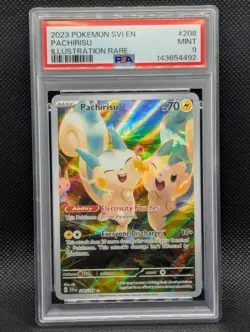 Pachirisu #208 PSA 9 MINT 2023 POKEMON SVI EN-SCARLET & VIOLET ILLUSTRATION RARE - Image 1