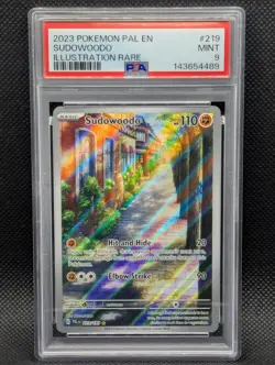 Sudowoodo #219 PSA 9 MINT Pokemon TCG 2023 Paldea Evolved Illustration Rare - Image 1
