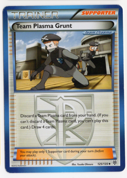 Team Plasma Grunt 125/135 Plasma Storm TRAINER Pokemon Card - Image 1
