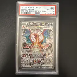 PSA 10 GEM MINT Charizard ex SIR 223/197 Obsidian Flames Pokemon 2023 - Image 3