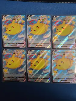 (6x) Pokemon TCG Flying Pikachu VMax Full Art - Celebrations Classic Collection - Image 1