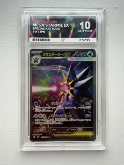Pokemon TCG Mega Starmie Ex Nihil Zero SAR 111/080 ACE 10 GEM MINT -Perfect subs - Image 1