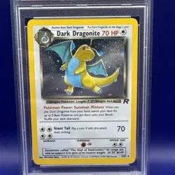 2000 Pokemon Rocket DARK DRAGONITE-HOLO #5/82 PSA 6 - Image 2
