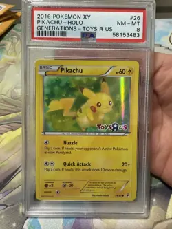 PSA 8 Pikachu Toys R Us Exclusive Holo Promo 26/83 Pokemon - Image 1