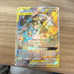 Pokemon Reshiram & Zekrom GX TAG TEAM Ultra Rare Full Art Holo 222/236 Sm-Cosmi… - Image 1