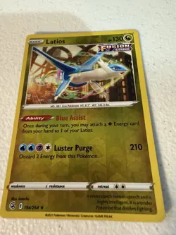 Pokemon TCG Latios Fusion Strike 194/264 Reverse Holo Rare MINT - Image 1