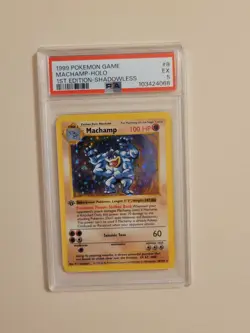 Machamp - Pokemon Base Set Shadowless First 1st Edition #8 - Excellent PSA 5 - Image 2