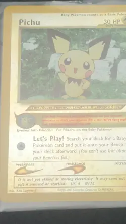 Pokemon Pichu Promo Reverse Holo Wotc 35/53 30 HP English 2001 - Image 4