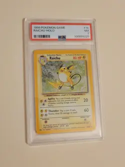 Raichu - Pokemon Base Set #14 - Holo - Near Mint PSA 7 - Image 1