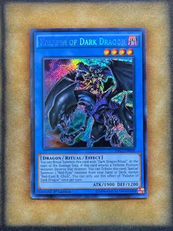 Yugioh Paladin of Dark Dragon DRL2-EN018 Secret Rare 1st Ed NM - Image 1