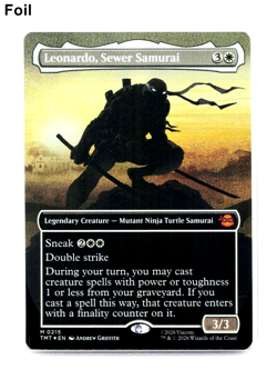 Leonardo, Sewer Samurai - Foil - Borderless, MTG Teenage Mutant Ninja Turtles NM - Image 1