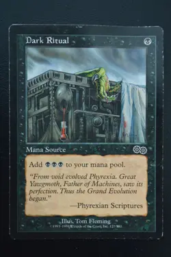 Magic The Gathering MTG DARK RITUAL Urza's Saga HP Damaged - Image 1