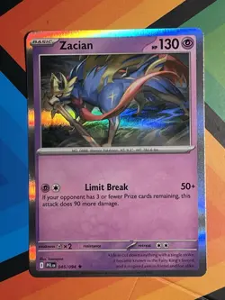2025 Near Mint Pokemon Zacian 045/094 Phantasmal Flames NM Holo - Image 1