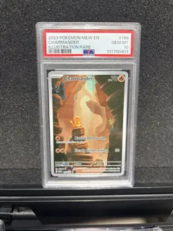 Pokemon TCG Charmander Illustration Rare Card 168/165 Mew 151 Series PSA 10 - Image 1