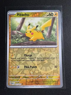 Scarlet & Violet 151 Pikachu 025/165 Cosmos Reverse Holo Pokemon TCG NM/M - Image 1