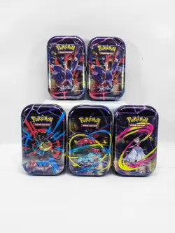 Pokemon TCG Mega Evolutions Mega Heroes Mini Tin Lot Of 5 New Factory Sealed HTF - Image 1