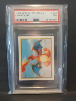 Rare CHARIZARD STICKER #123 POKEMON Series 2 COLLECTION MERLIN 2000 HTF - Image 1