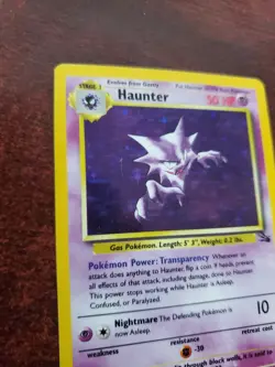 Haunter Fossil Holo Pokemon Card Base WOTC - Image 2