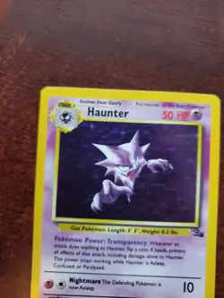 Haunter Fossil Holo Pokemon Card Base WOTC - Image 3