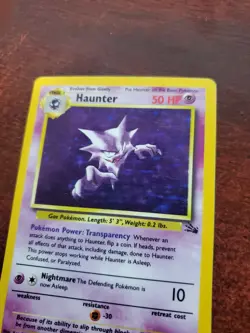 Haunter Fossil Holo Pokemon Card Base WOTC - Image 4