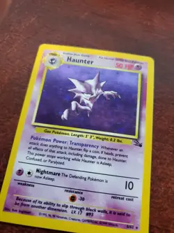 Haunter Fossil Holo Pokemon Card Base WOTC - Image 5