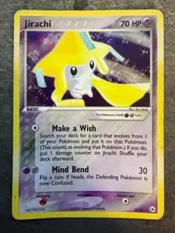 Jirachi 8/101 EX Hidden Legends set 2004 Pokemon holo rare card MP - Image 1