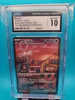 MEW EX Scarlet & Violet Black Star Promo Holo #053 CGC 10 Gem Mint Pokemon - Image 1