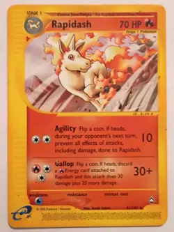 Pokemon TCG Rapidash Aquapolis 31/147 Non-Holo Rare Card E Reader - Image 1
