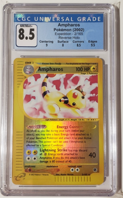Ampharos Pokemon 2002 Expedition 2/165 Reverse Holo CGC 8.5 - Image 1