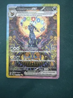 Pokemon Umbreon ex Full Art Rare Holo 161/131 PRE EV EX Card - Image 1