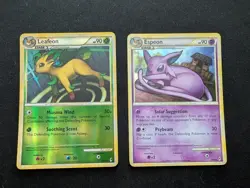 NM Pokemon Holo Espeon 4 Reverse Leafeon 13 Call Of Legends - Image 1