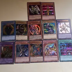 Yu-Gi-Oh! Konami 1st Edition Lot Foil Dark Magician Jinzo 12 Cards - Image 1