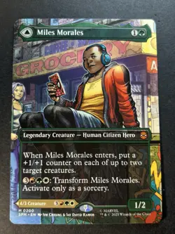Miles Morales Ultimate 0200 Borderless Spider Man MTG Magic The Gathering Card - Image 1