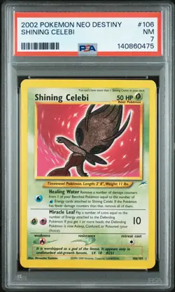 2002 POKEMON NEO DESTINY #106 SHINING CELEBI PSA 7 - Image 1