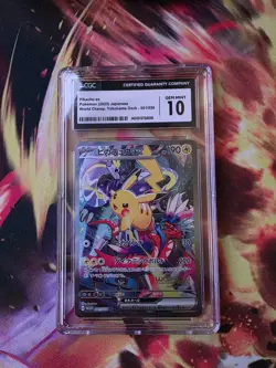 Pokemon Pikachu ex WCS23 '23 World Championships JPN Full Art Promo #001 CGC 10 - Image 1
