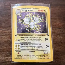 Pokemon Magneton 11/62 Fossil 1st Edition Holo Rare Stage 1 MP/HP - Image 1