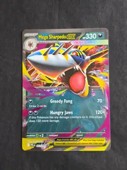 Pokemon TCG - Mega Sharpedo EX #61/94 - Phantasmal Flames - Doulbe Rare - NM/M - Image 1