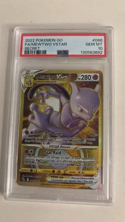 Mewtwo VStar 086/078 Secret Rare PSA 10 TCG Pokemon GO - Image 1