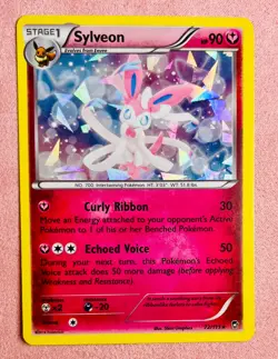 Sylveon | 72/111 | XY Furious Fists | 2014 Pokemon Card | Cracked Ice Holo | LP - Image 1