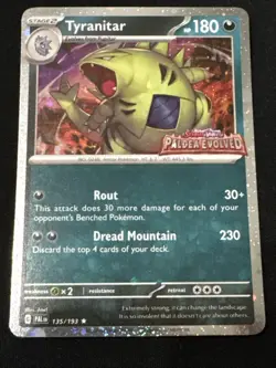 Tyranitar 135/193 Cosmos Holo Paldea Evolved Stamped -Near Mint- Pokemon TCG - Image 1