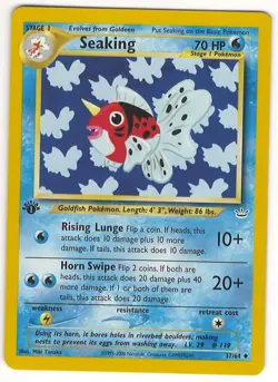 1ST EDITION POKEMON SEAKING 37/64 NEO REVELATION POKEMON UNCOMMON NRMINT-MINT - Image 1