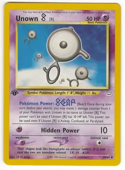 1ST EDITION POKEMON UNOWN 39/64 NEO REVELATION POKEMON UNCOMMON NRMINT-MINT - Image 1