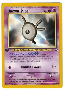 1ST EDITION POKEMON UNOWN 58/64 NEO REVELATION POKEMON - NRMINT-MINT - Image 1