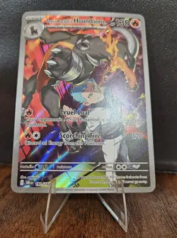 Pokemon Team Rocket's Houndoom Illustration Rare Holo 191/182 Sv10 130HP - Image 2